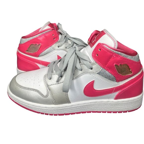 Rare 2013 Youth 7 Women 8 Nike Air Jordan Barbie Pink White Sneakers‎ Basketball - Picture 10 of 16